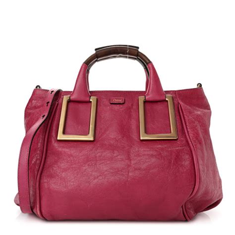 chloe ethel satchel small|CHLOE Tumbled Lambskin Small Ethel Satchel Cyclamen.